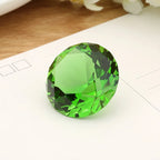 Crystal Diamond Paperweight – Large Cut Glass Gemstone for Wedding Decor