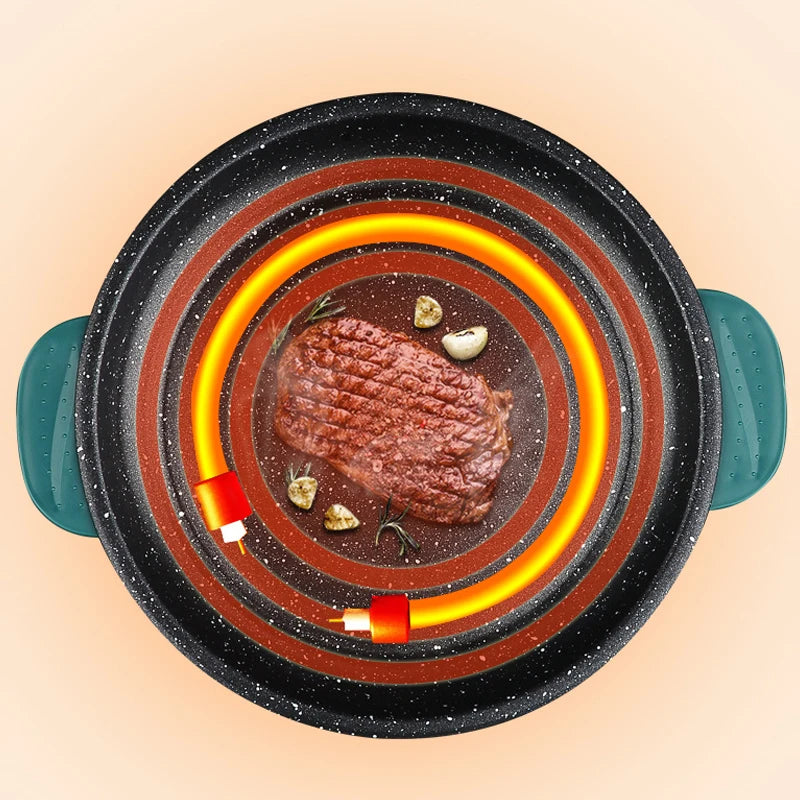 Electric Non-Stick Multicooker – Portable Frying Pan for Home Cooking