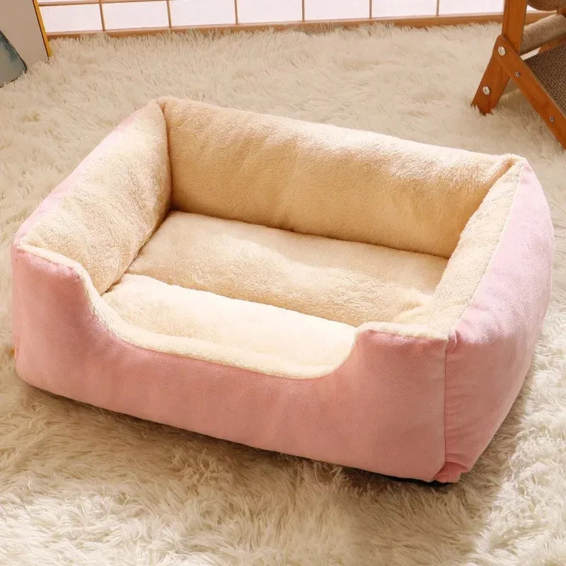 Plush Pet Bed Mat – Soft Winter Cushion for Cats and Small Dogs