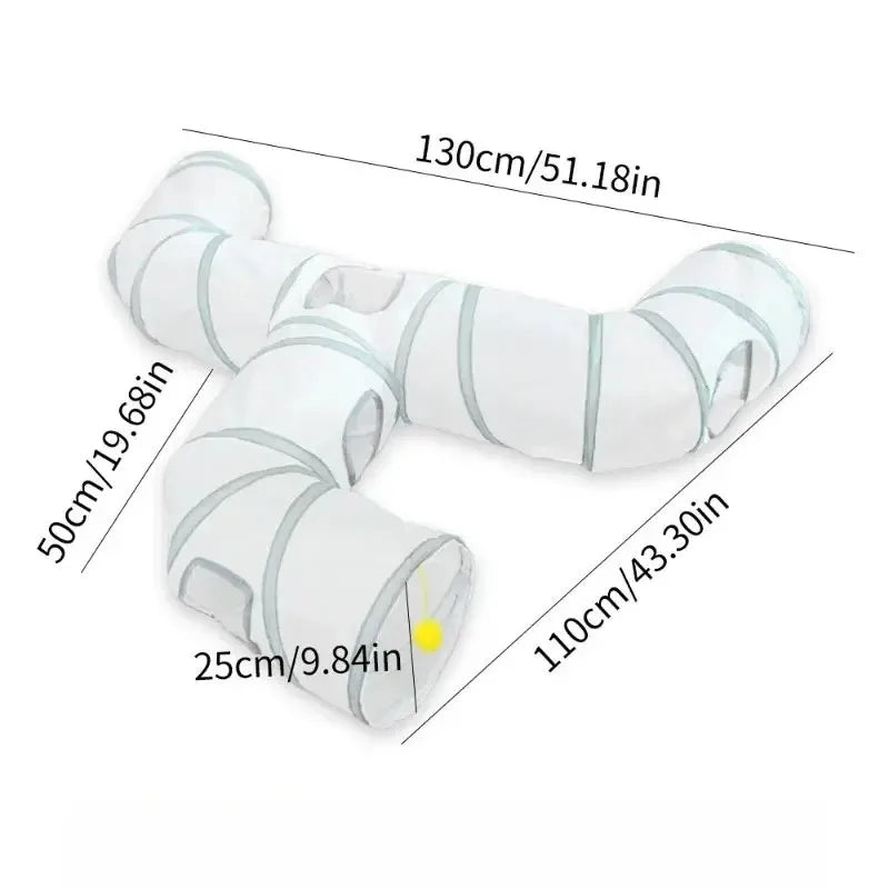 Foldable Pet Play Tunnel – Interactive Drill Barrel for Cat Training