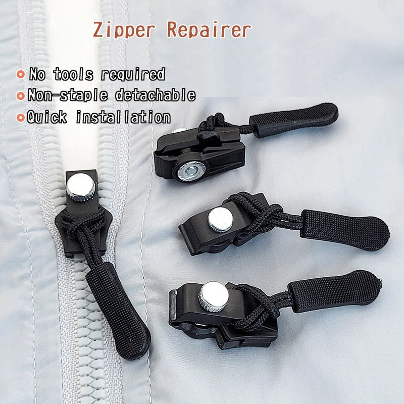 Universal Zipper Repair Kit – Sliding Replacement Pulls for Clothing and Bags