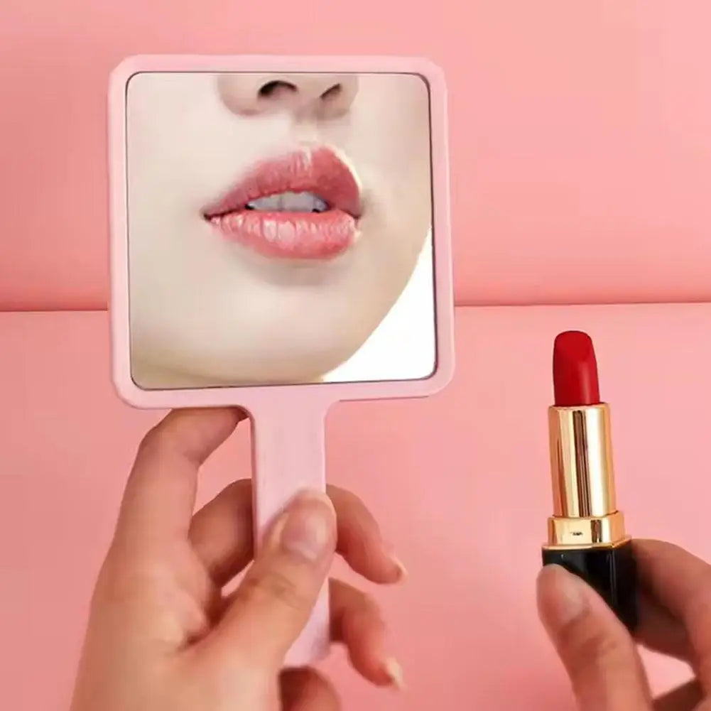 Handheld Square Makeup Mirror – Portable Vanity Mirror for Salon and Travel