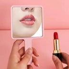 Handheld Square Makeup Mirror – Portable Vanity Mirror for Salon and Travel