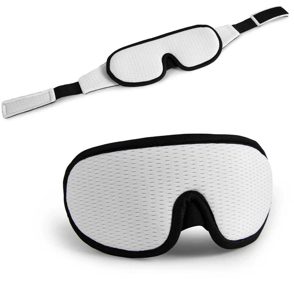 Soft 3D Contoured Eye Mask – Breathable Light Blocking for Travel Sleeping
