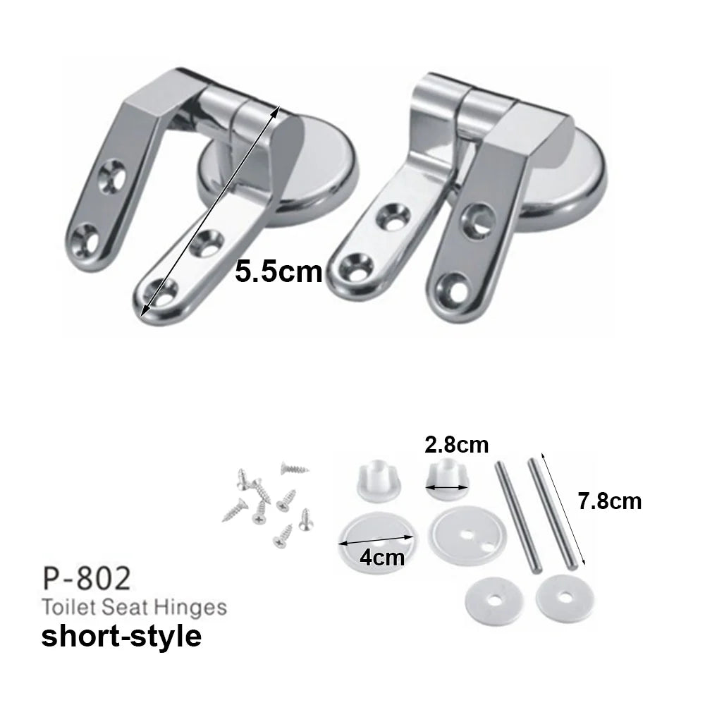 Zinc Alloy Toilet Seat Hinges – Replacement Mounting Hardware for Toilet Lids