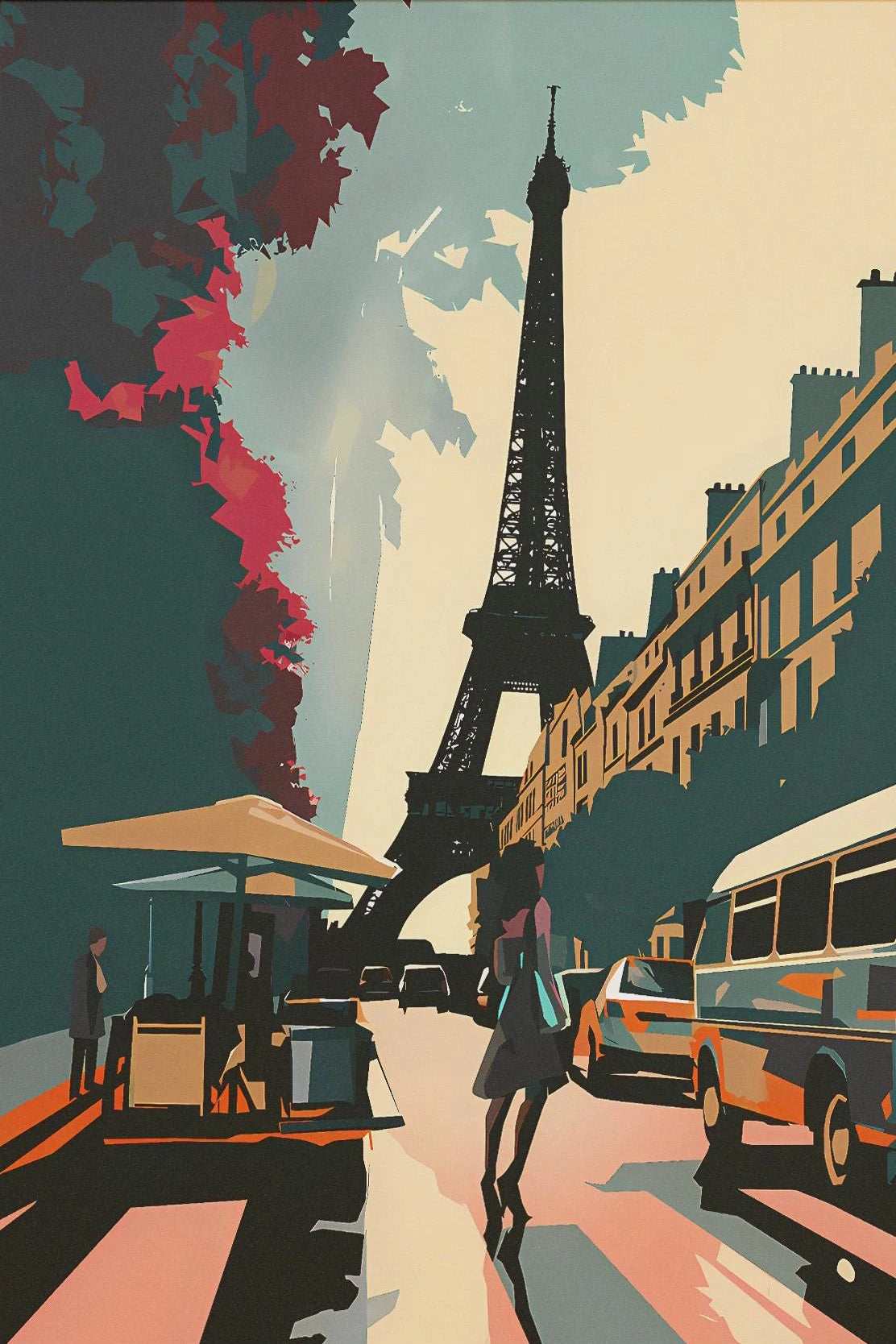 Modern Cityscape Canvas Print – Travel Landscape Wall Art for Home Decor