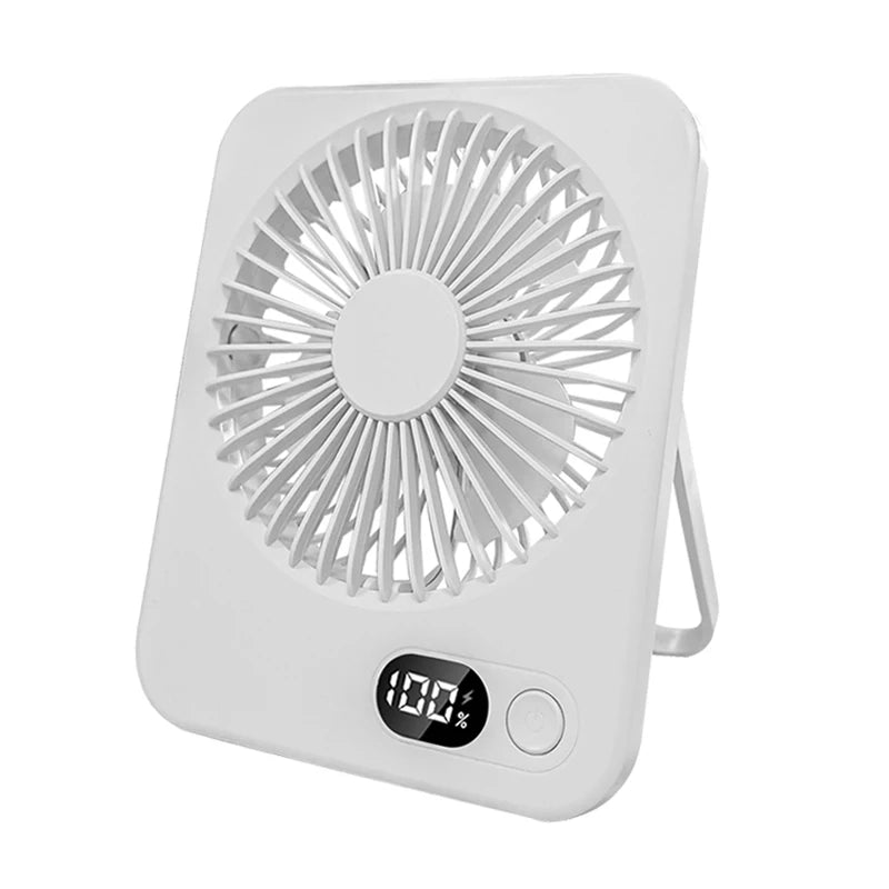 Portable Foldable Desk Fan – 5-Speed USB Rechargeable Fan for Office Home