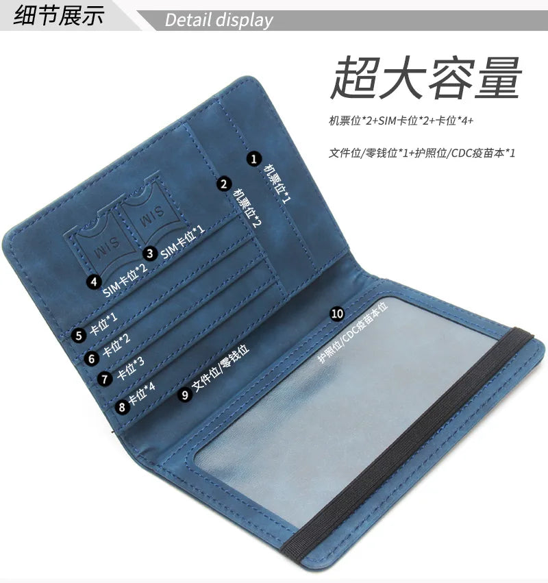 Personalized Passport Cover – RFID Blocking World Map Design for Travel