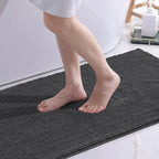Chenille Bathroom Mat – Ultra Soft Absorbent Non-slip Rug for Shower Floors