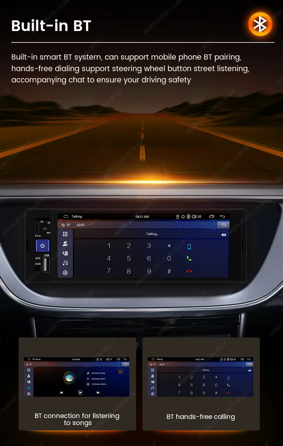Car Multimedia Player – 6.86 Inch Touchscreen for Apple CarPlay and Android