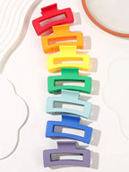 Matte Square Hair Claw Clips – Non-slip 3.4 inch Accessories for Thick Hair