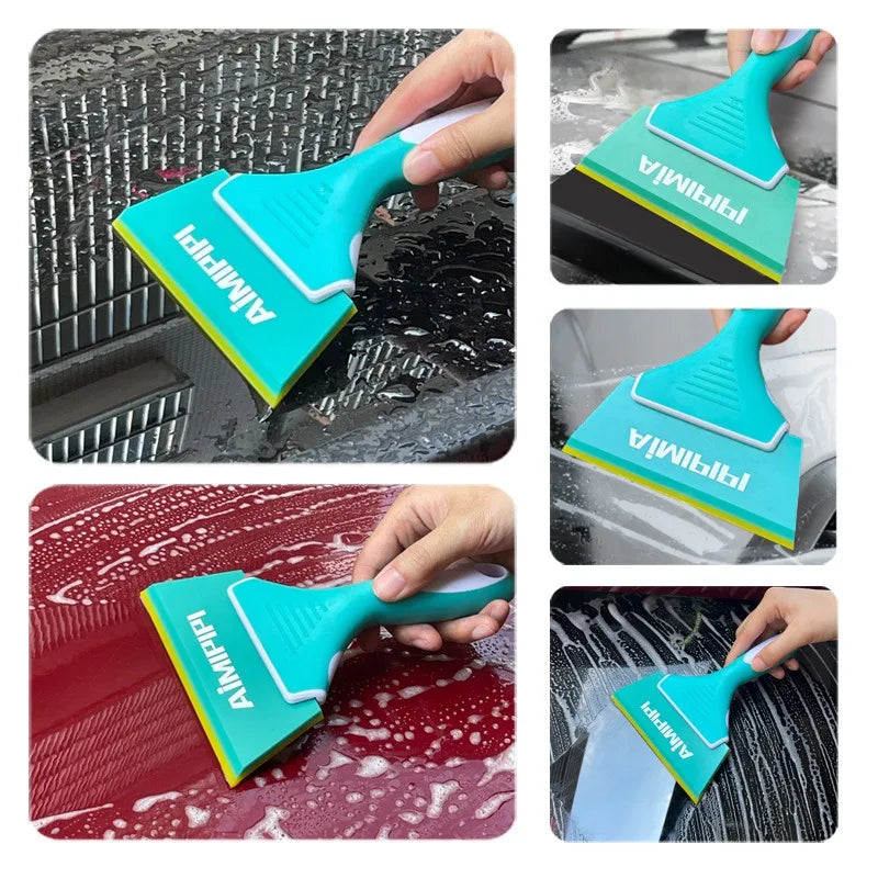 Double Layer Rubber Squeegee – Window Tint Scraper for Auto Detailing