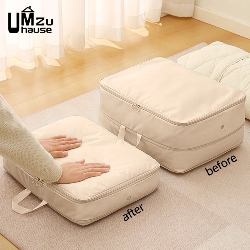 Compression Storage Bags – Double Zipper Space Saver for Bedding and Travel