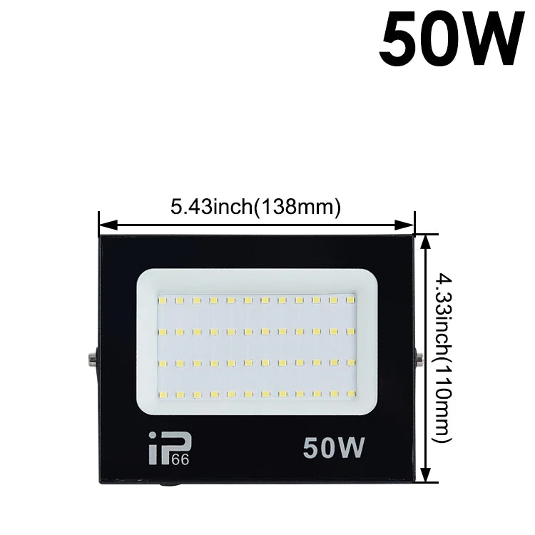 LED Flood Light – IP66 Waterproof Spotlight for Outdoor Garage and Street