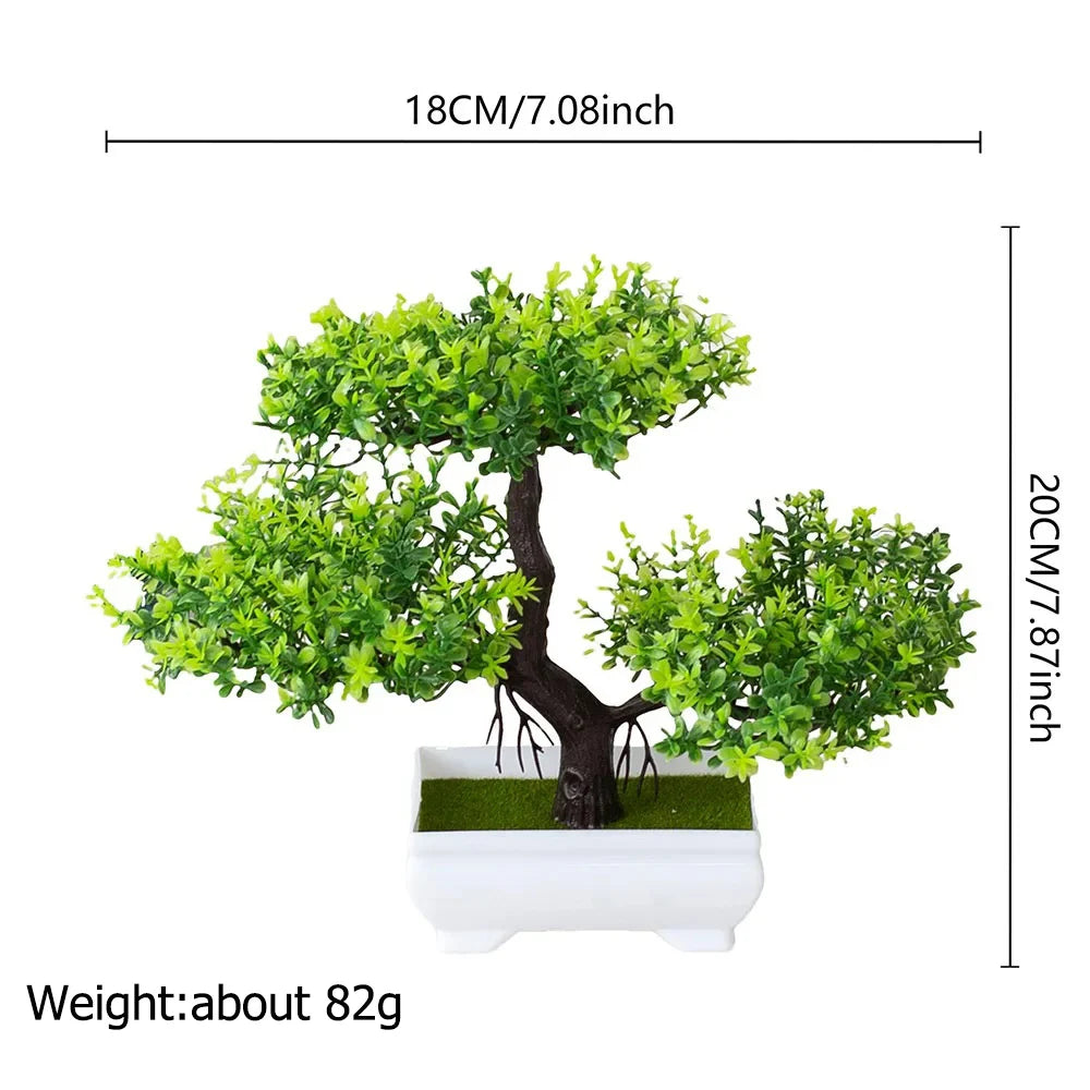 Artificial Potted Bonsai Tree – Zen Miniature Plant for Home Desk Decor