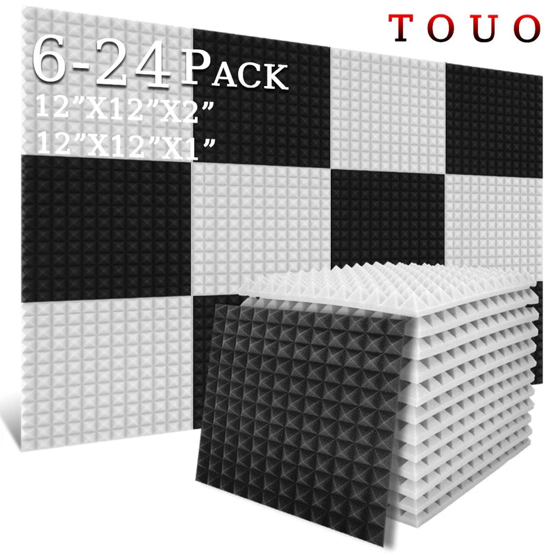 Acoustic Foam Pyramid Panels – Sound Insulation for Home Studio Recording
