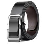 Genuine Leather Automatic Belt – Luxury Metal Buckle Strap for Men