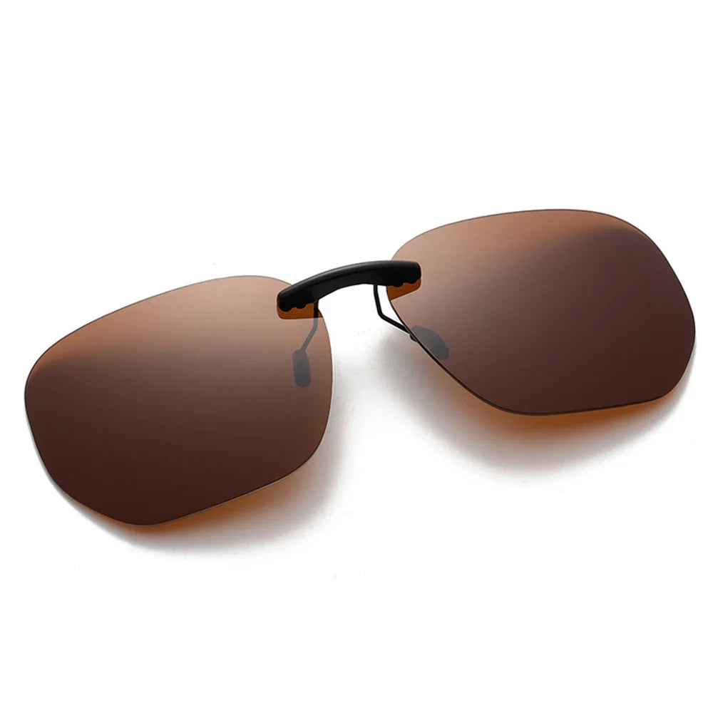 Polarized Clip-On Sunglasses – Square UV400 Lenses for Driving and Fishing