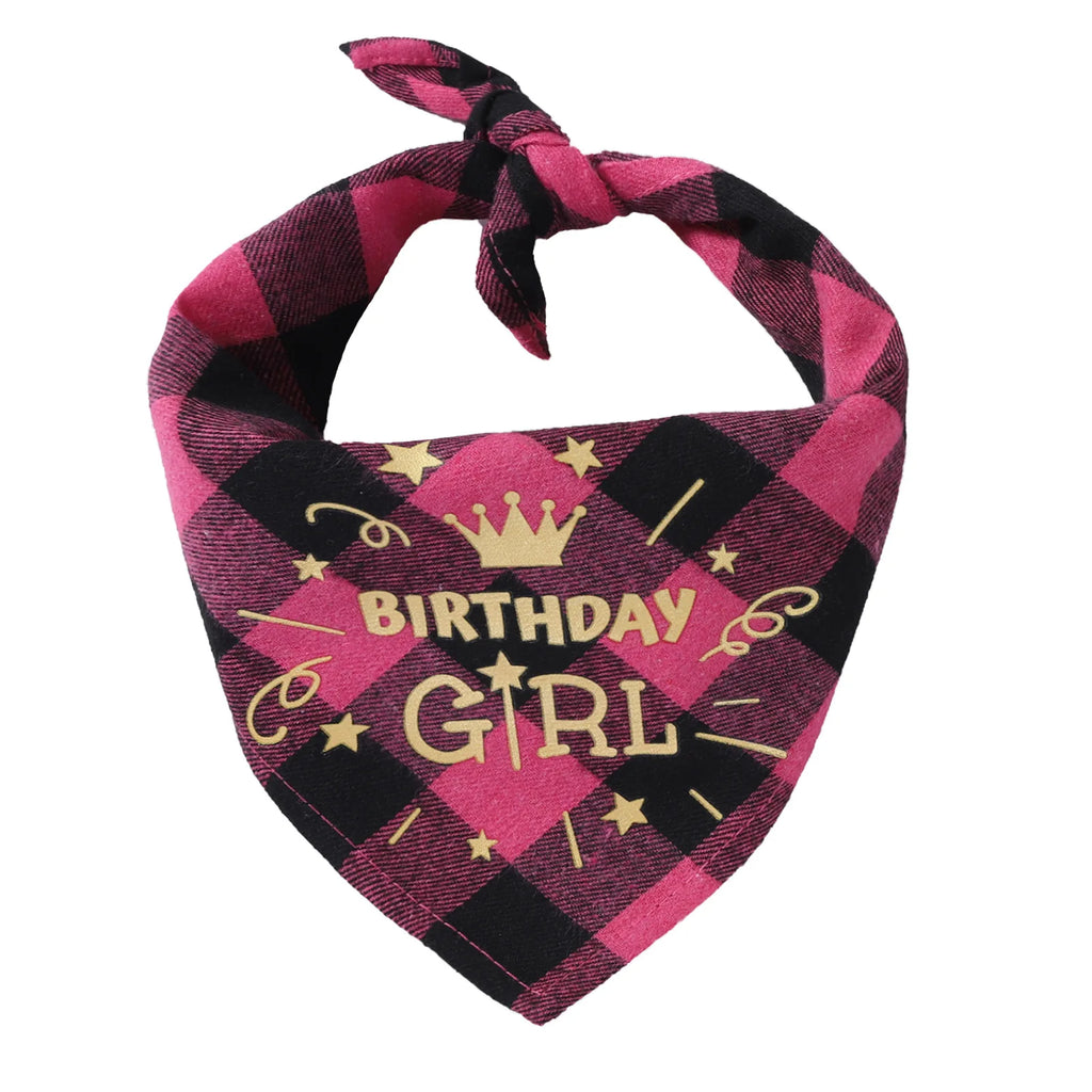 Cotton Triangle Pet Bandana – Adjustable Scarf Collar for Dogs and Cats