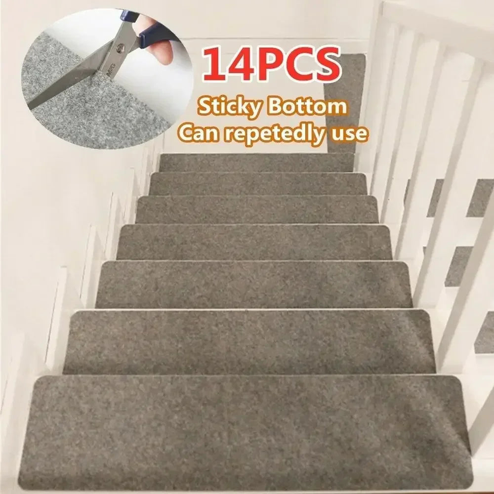 Self-Adhesive Carpet Stair Treads – Non-Slip Safety Pads for Home Flooring