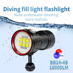 Underwater LED Photography Light – 20000LM Waterproof Video Torch for Diving
