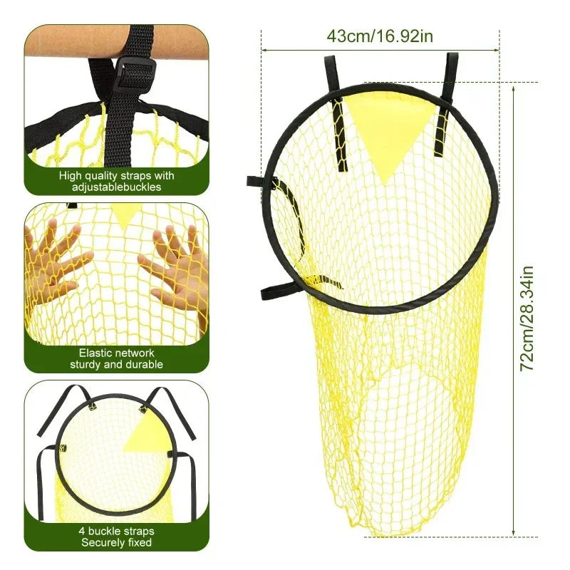 Foldable Football Target Net – 17x28in Soccer Goal for Training Practice