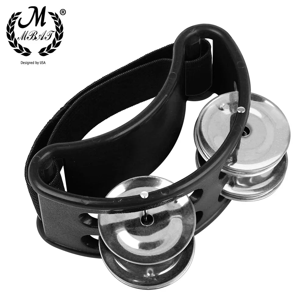 Foot Tambourine with Metal Jingles – Percussion Instrument for Drumming