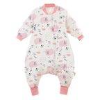 Cotton Split-Leg Sleeping Bag – 2.5Tog Quilted Kids Wearable Blanket for Sleep