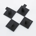 Self-Adhesive Black Wall Hooks – Heavy Duty Hangers for Coats and Towels