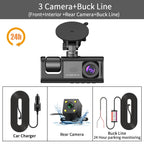 Triple Lens Car Dash Cam – 1080P 3-Channel Video Recorder for Vehicle Security