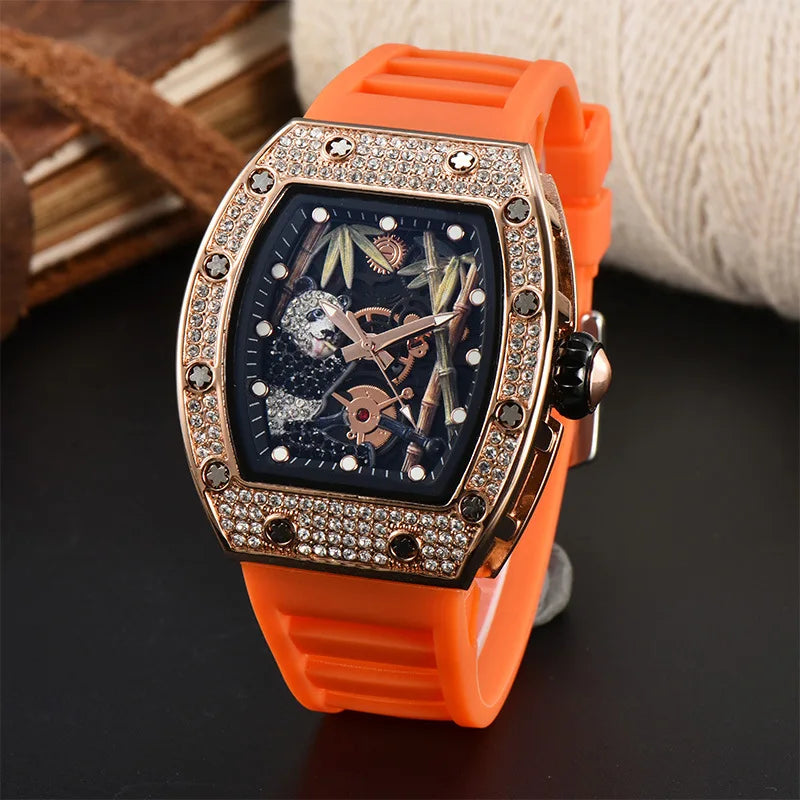 Bamboo Hollow Dial Quartz Watch – Fashionable Wooden Wristwatch for Men
