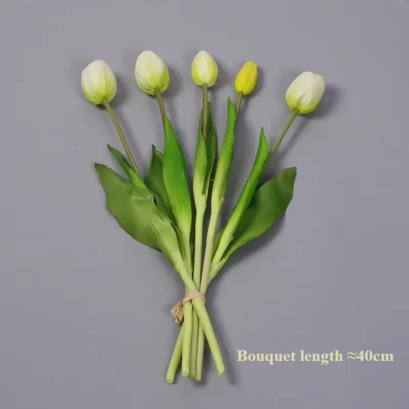 Artificial Tulip Bouquet – Real Touch Floral Decor for Wedding Home