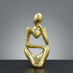 Abstract Figure Sculpture – Minimalist Resin Ornament for Modern Home Decor