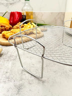 Multifunctional Roasting Rack – Stainless Steel for Air Fryer Cooking