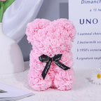 Artificial Rose Flower Bear – Romantic Gift for Valentine's Day and Birthday