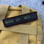 Wake Up Neo Tactical Patch – Embroidered Hook and Loop Badge for Backpacks