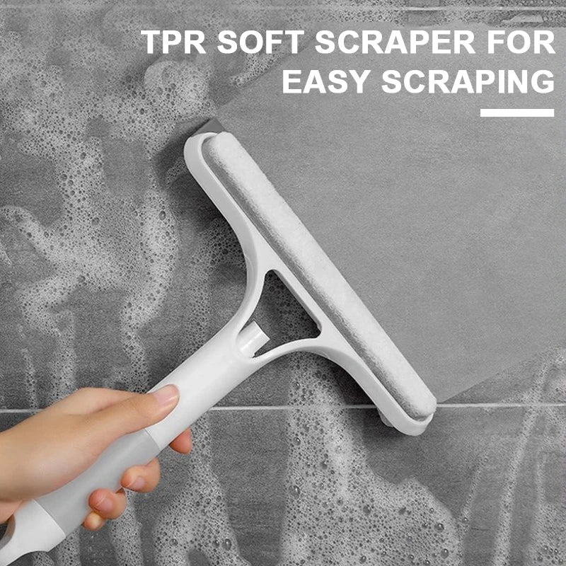 3-in-1 Glass Cleaning Squeegee – Spray Bottle Tool for Car and Home Wash