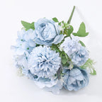 Silk Peony and Hydrangea Bouquet – Artificial Floral Decor for Wedding Home