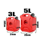 5L Plastic Fuel Canister – Lockable Backup Tank for Motorcycle SUV Storage