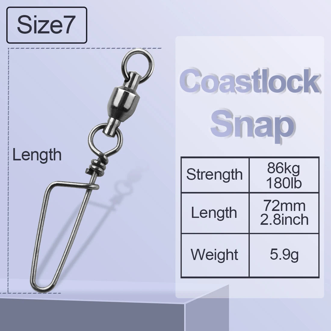 Ball Bearing Fishing Swivels – Stainless Steel Coastlock for Saltwater Angling