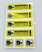 Dash Cam Recording Stickers – Warning Decals for In Car Video Surveillance