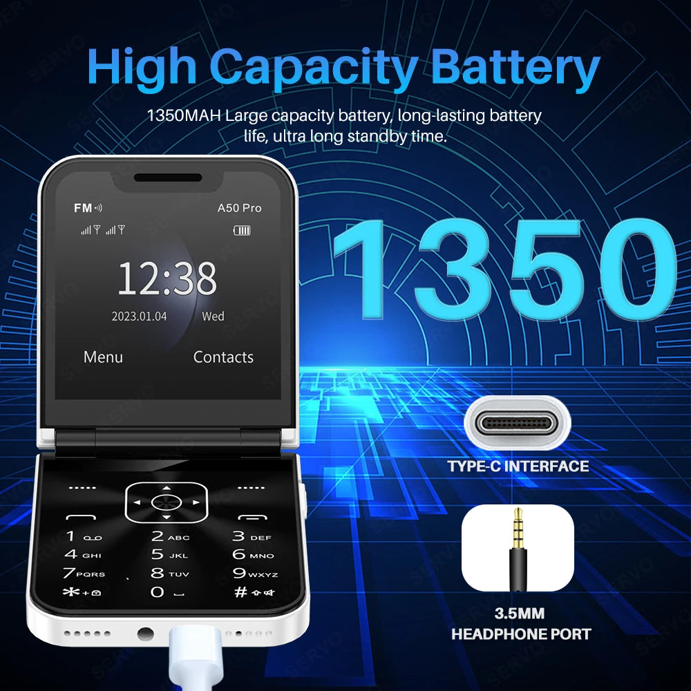 Flip Mobile Phone – Dual SIM with Call Recording for Seniors