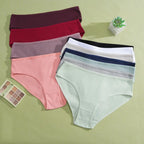 Cotton Briefs – Soft Striped Low Rise Underwear for Women