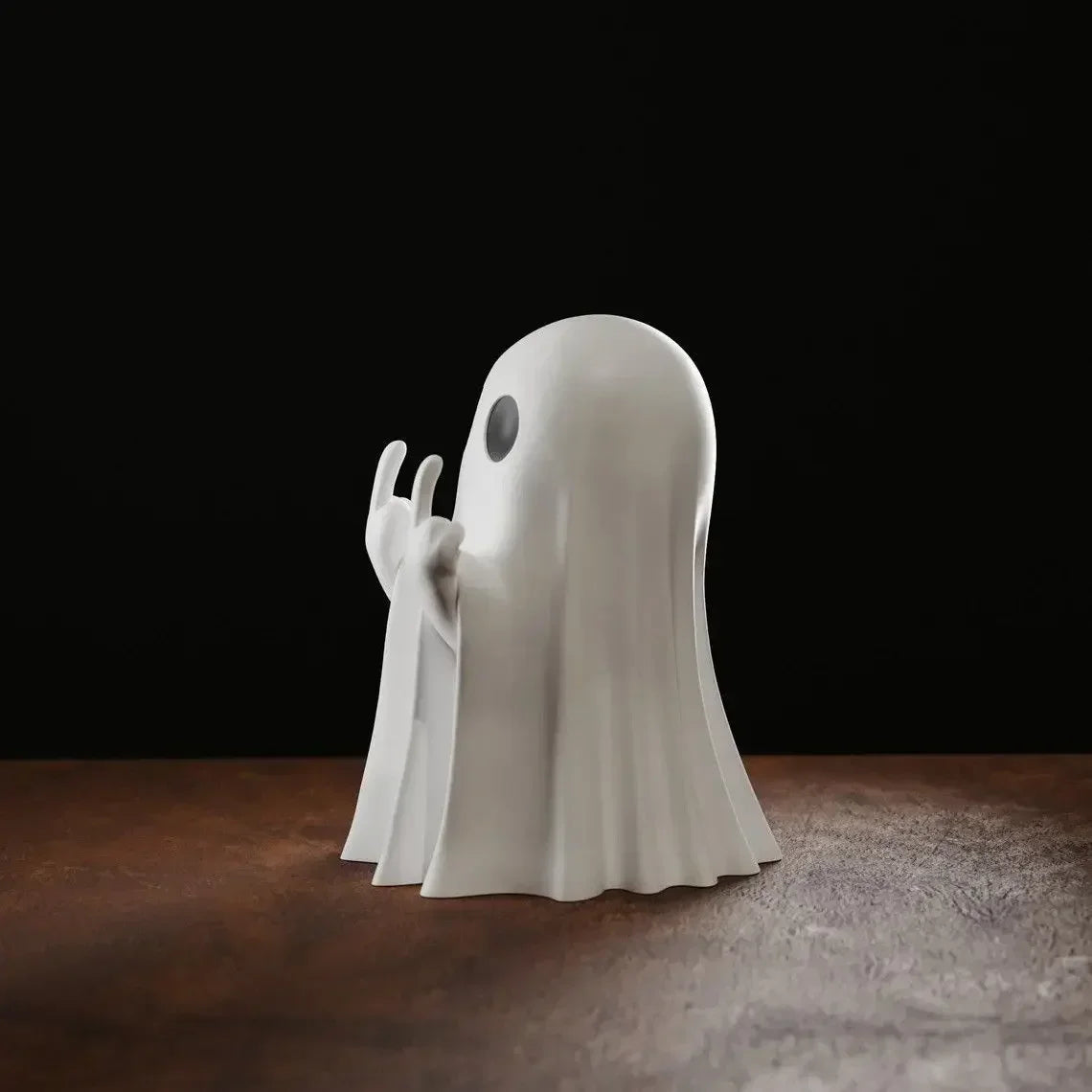 Resin Ghost Statue – Small Spooky Figurine for Halloween Home Decor
