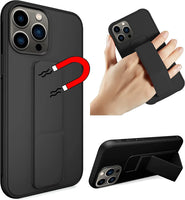 Magnetic Stand Phone Case – Protective Cover with Wrist Strap for iPhone Series