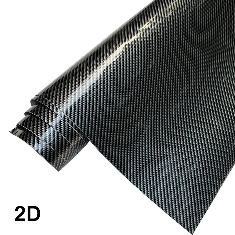 Glossy Carbon Fiber Vinyl Wrap – Adhesive Film for Car and Motorcycle Styling