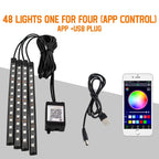 RGB LED Car Interior Light – Wireless Music Control for Auto Atmosphere