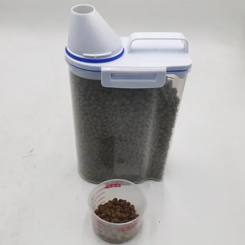 Airtight Plastic Pet Food Container – Moisture-proof Storage for Dog Cat Food