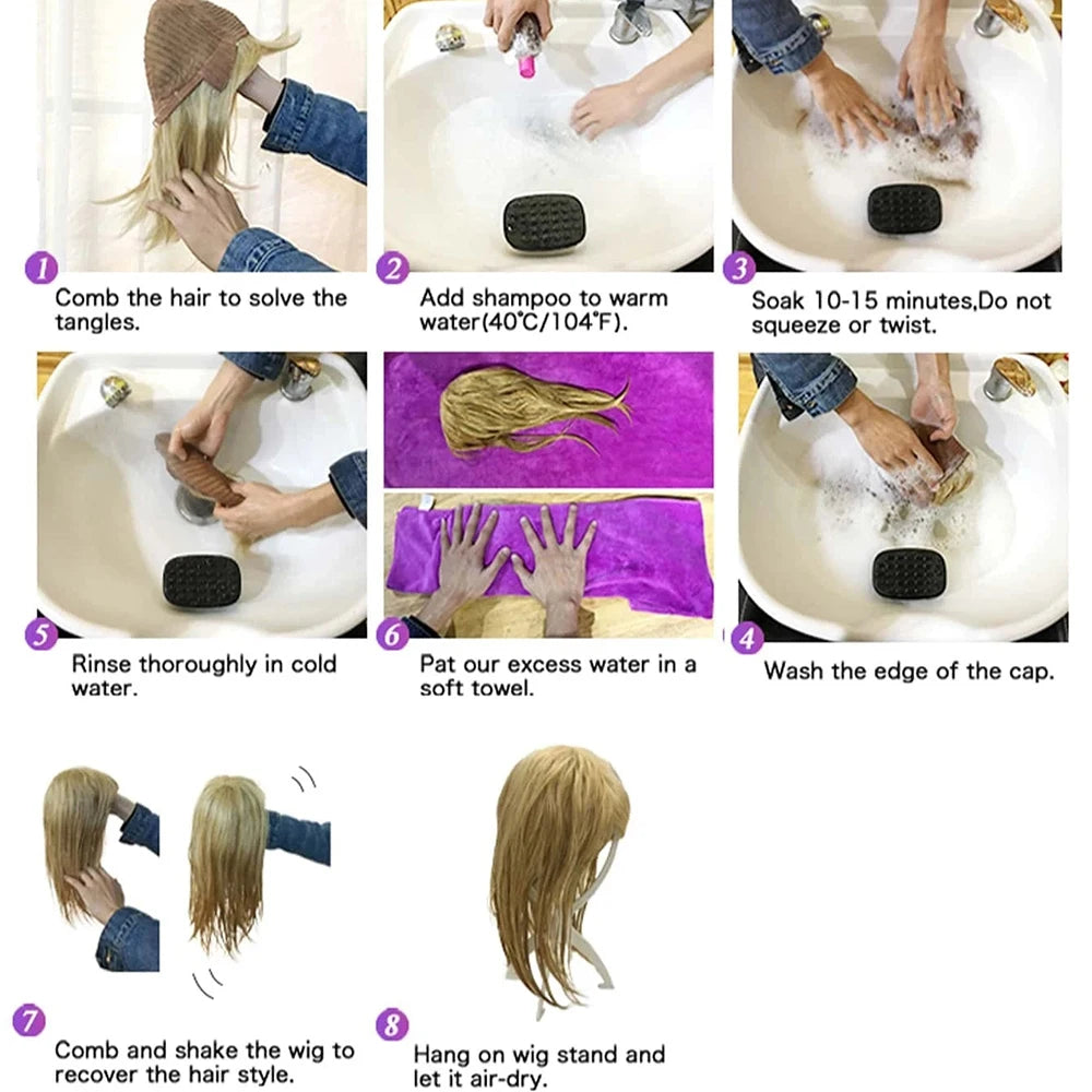 Long Straight Synthetic Wig – 26-Inch Colored Hair for Cosplay Halloween