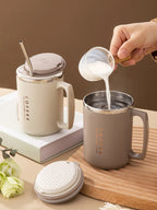 Stainless Steel Coffee Mug – Portable Anti-Scald Cup for Travel and Office